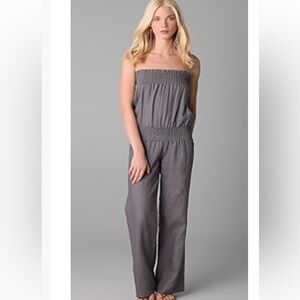 Young Fabulous & Broke Gray Strapless Jumpsuit